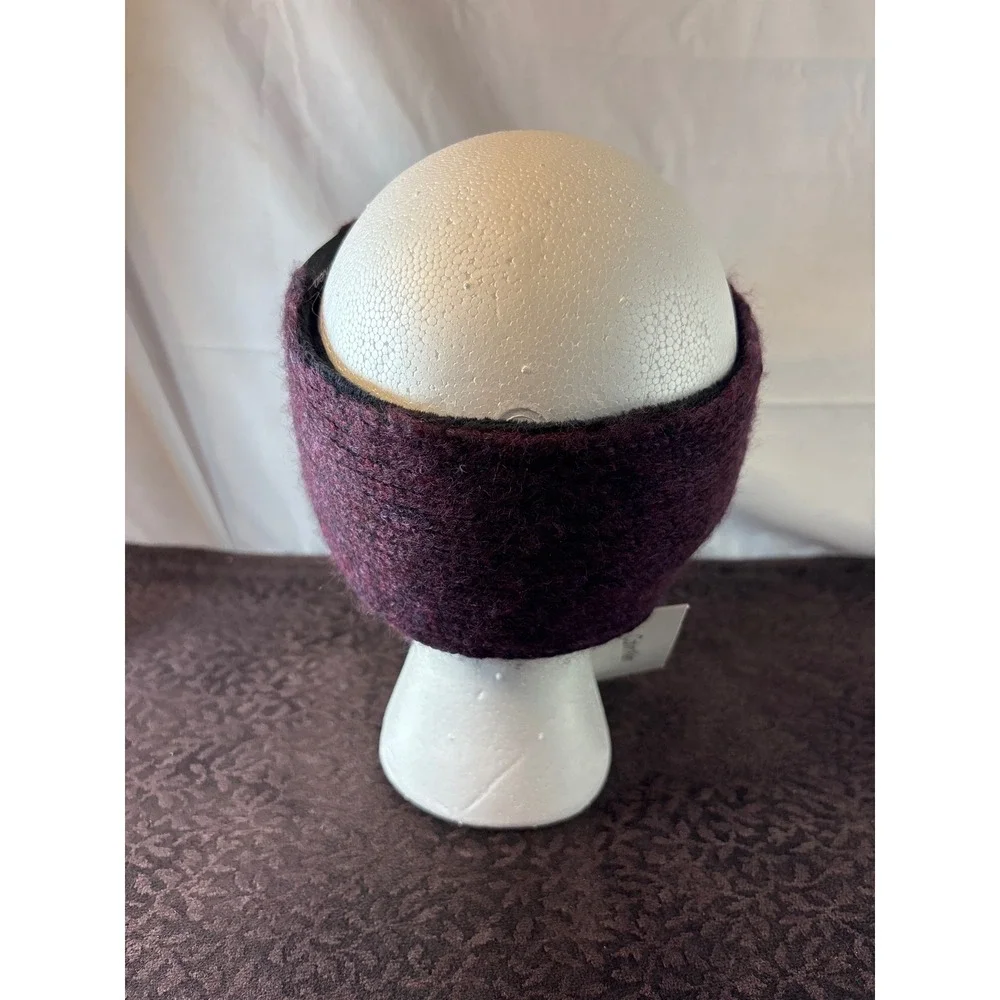 Calvin Klein Womens Purple Twisted Knit Fleece Lined Headband Ear Warmer NWT
